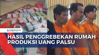 Hasil Penggerebekan Rumah Produksi Uang Palsu di Bandung Barat