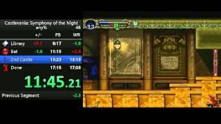 Castlevania: SotN speedrun in 16:59 (any% no save corruption)