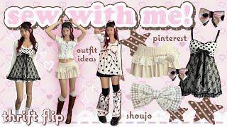 SEW WITH ME 🪡 thrift flip, pinterest, shoujo girl inspired, elevating clothes ୨୧