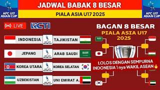 JADWAL 8 BESAR - Jadwal Indonesia vs Korea Utara 2025 - Bagan Piala Asia U17 2025 Terbaru hari ini