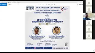 SRMRMP-MHRD-IIC_ENTREPRENEURSHIP AND INNOVATION AS A CARRIER OPPURTUNITY