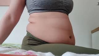 Trying to suck in my chubby belly after weight gain