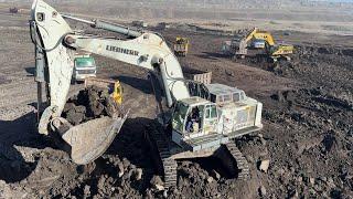 Liebherr 984 & Caterpillar 385C-395 Excavators Working On A Mining Site - Sotiriadis/Labrianidis 4k