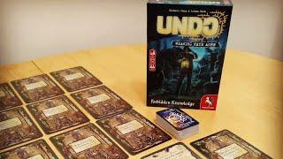 Undo: Forbidden Knowledge.  Lovecraft preview. Mystery adventure board game * Amass Games *