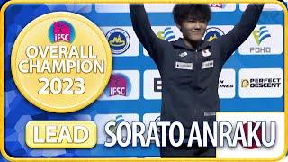 Sorato Anraku | 2023 | Lead Overall Champion