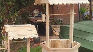 how to make a wishing well from recycled pallets