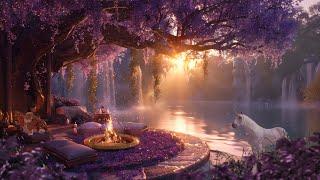  Lothlórien Sunrise | No Midroll Ads | Fantasy Music & Nature Ambiance | Sleep, Relax | 6 Hrs