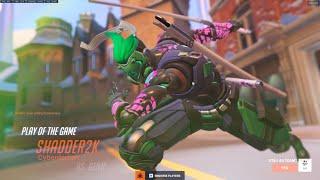 Overwatch 2 Rank 1 Genji Pro Shadder2k Showing His Smooth Gameplay Skills -POTG-