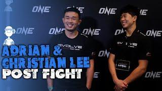 Adrian Lee and Christian Lee post fight media scrum | ONE 168