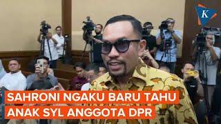 Ahmad Sahroni Ngaku Baru Tahu Anak SYL Indira Chunda Thita Anggota DPR