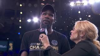 Kevin Durant Wins 2017 NBA Finals MVP! | KD EMOTIONAL Reaction/Interview