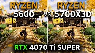 Ryzen 5 5600 vs Ryzen 7 5700X3D | RTX 4070 Ti SUPER | 1080p - 1440p | 2024