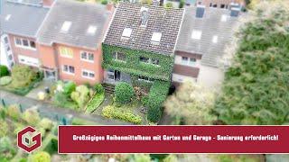 Für die große Familie! Großzügiges Reihenmittelhaus mit Garten und Garage - Sanierung erforderlich!