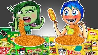 Inside Out 2 - Disgust and Joy Convenience Store Green Yellow Mukbang Animation | ASMR