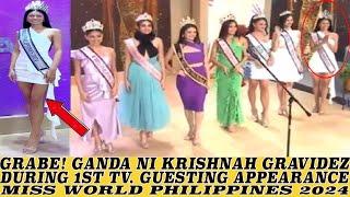 WOW! KRISHNAH GRAVIDEZ SPOTTED 1ST TV GUESTING MISS WORLD PHILIPPINES 2024