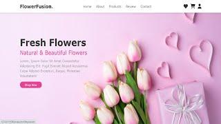 Responsive  Flower Shop Website Design Using  HTML & CSS Only.