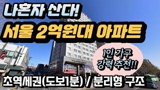 1인가구 추천 지하철역 도보1분 초역세권 2억원대 서울 소형 아파트 매매 정보