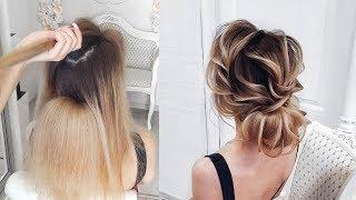 Beautiful hairstyles step by step.Low beam