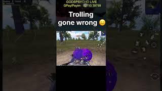 Trolling gone wrong  #pubgmobile #ipadplayzislivebgmi #godspsycho #gaming #battleroyalegame #bgmi