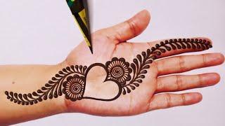 Beautiful Love Heart Mehndi designs| Stylish mehndi design| Easymehndi| Simple mehandi design|मेंहदी