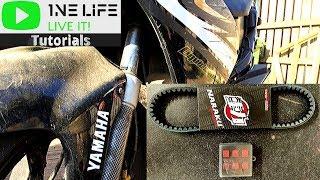 Yamaha Aerox - Drive Belt and Rollers Replacement Full Variator System Removal