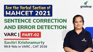 MAH CET MBA 2022 | Sentence Correction and Error Detection | Ace CET VARC Section | BYJU'S Exam Prep