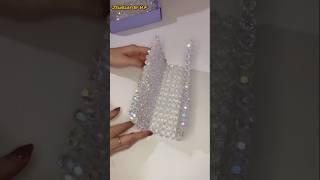 The Art of Beaded Bags: A White Crystal Tutorial #shorts #viralshorts #diy #handbags