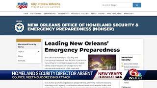 Homeland Security director absent from council meeting addressing safety measures before terror a...