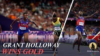 Grant Holloway Finally Gets Men's 110m Hurdles Olympic Gold, Daniel Roberts Silver, Broadbell Bronze