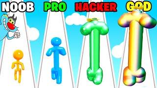 NOOB vs PRO vs HACKER vs GOD | In Tall Man Run | With Oggy And Jack | Rock Indian Gamer |