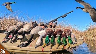 COVERED UP in GEESE and MALLARDS! (Limited Out) | 28 GAUGE Duck and Goose Hunt