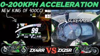 2023 Kawasaki ZX4RR ️ ZX25R | 0-200kph Acceleration | Top Speed Attempt 