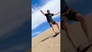 Sand Boarding at Great Sand Dunes National Park #sandboarding #greatsanddunes #father #family