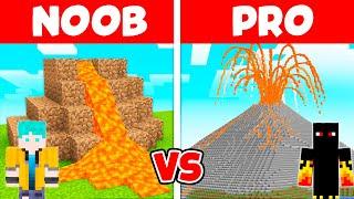 Vulcão de NOOB vs Vulcão de PRO no Minecraft!