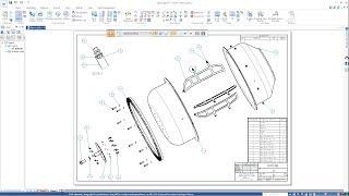 SOLID EDGE ST9 - DRUM ASSEMBLY - DRAWING - CONCRETE MIXER