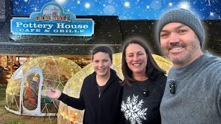 We Had Dinner In An IGLOO!  PIGEON FORGE's The Old Mill Pottery House Cafe & Grille MENU & REVIEW