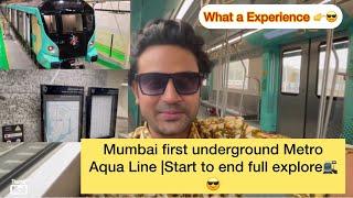 Exclusively Mumbai New Metro First Underground Full Tour | Start to end vlog |Aqua line Marol #vlog