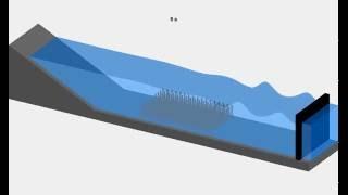 3D Animation of a wave-vegetation flume experiment