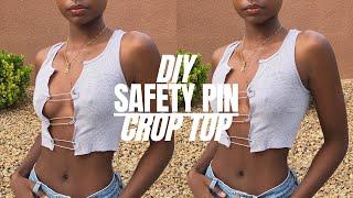 DIY SAFETY PIN CROP TOP IN UNDER 10 MINUTES