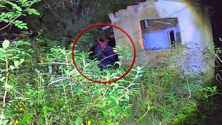 Demonic creature appears in the abandoned forest house