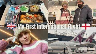 Pakistan To UK  | My First International Flight ️ | Part-1| Pakistan to Doha #Uk #vlog