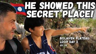  He Lives in Mini Paradise On The Bolaven Plateau Loop D3 (Laos Motorbike Trip Ep24)