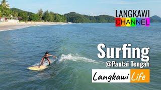 Surfing at Pantai Tengah, Langkawi