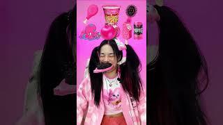 Random Pink food MUKBANG #shorts