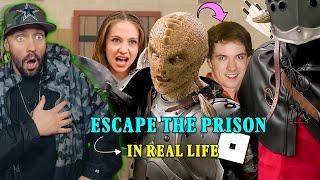CRAZY! Escape The Prison - Roblox Game In Real Life 'REACTION'