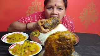 MASSIVEEATING,BIGFISH HEAD CURRY।RICE WITH LAUCHINGRI,GULE FISH CURRY, FISHHEAD CURRY @KhawarAshor