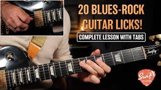 20 Blues Rock Guitar Licks for Beginner-Intermediate Players