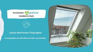 Apalus Fliegengitter für Dachfenster, Insektenschutz zum Anbringen an Klappfenster