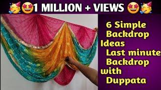 DIY Decorations for Festivals |Simple Backdrop Decoration Idea with normal Chunni | Background decor