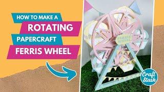 How to Make a Rotating Papercraft Ferris Wheel with Everyday Items